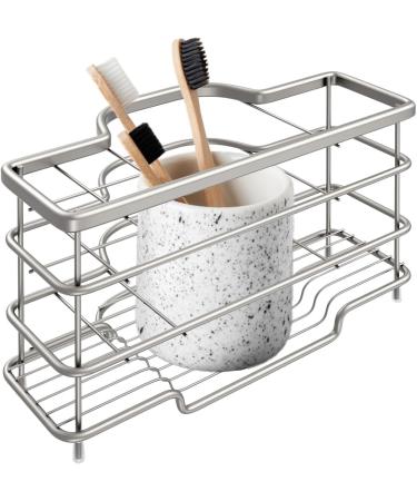 Premium Stainless Steel Toothbrush & Bathroom Accessories Set - 6 Seat Black Ventilated & Standing - Modern Kitchen Silver - Buy Online on GoSupps.com