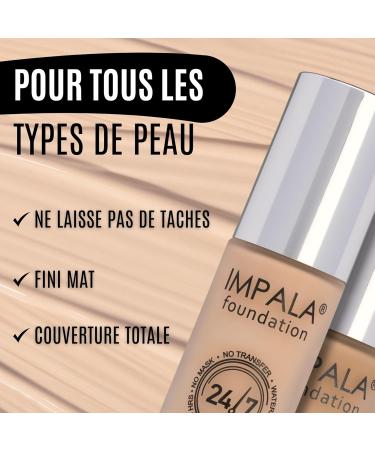 Impala - 24/7 Waterproof Foundation Color Sand N 04 | Long-Lasting Makeup | With Sun Protection SPF15 | 30ml - Buy Online on GoSupps.com