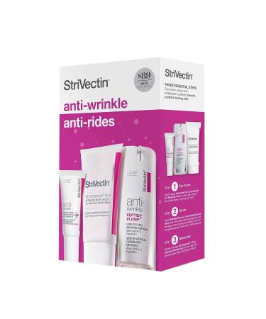 StriVectin Anti-Wrinkle Trio Kit for Face & Eyes | 3-Piece Anti-Aging Set - Moisturizer Peptide Serum Eye Cream for Fine Lines & Wrinkles - Buy Online on GoSupps.com