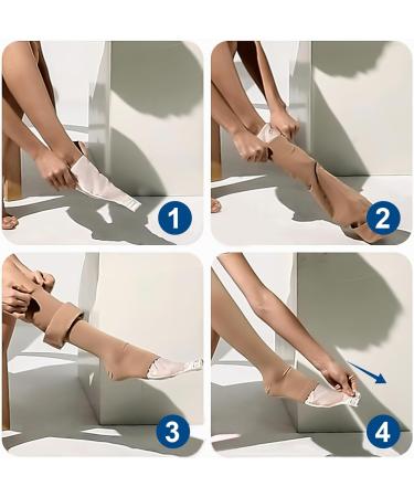 Open Toe Compression Socks - Slip Stocking Applicator for Pregnant Disabled & Elderly - 2 Pack - Buy Online on GoSupps.com