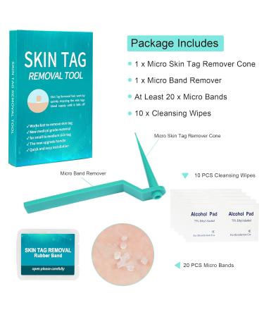 Skin Day Distant Micro Skin Tag Removal Kit - Efficiently Remove Small Skin Tags (4mm & Below) with 20 Ribbons & 72 Patches - Buy Online on GoSupps.com