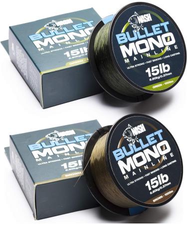 Nash Bullet Mono Mainline Brown 1000m - High Strength Fishing Line 12.0 lbs for Ultimate Performance - Buy Online on GoSupps.com