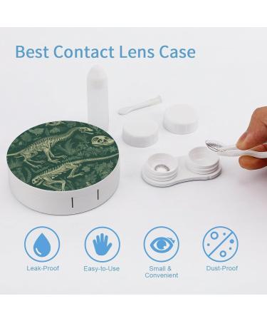 Buy Dinosaur Skeleton Print Contact Lens Case - Travel-Friendly Lens Care Box - Buy Online on GoSupps.com