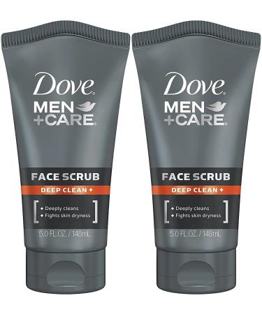 Dove Men+Care Face Scrub Deep Clean Plus 5 Ounce (Pack of 2)