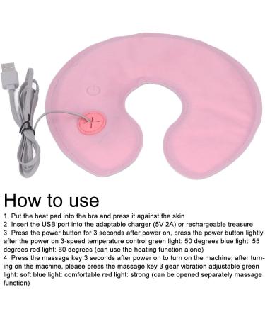Garosa Breastfeeding Heat Pads - Soothing Electric Nursing Pads with 3 Heat Settings (50 55 60 ) for Mothers - Buy Online on GoSupps.com