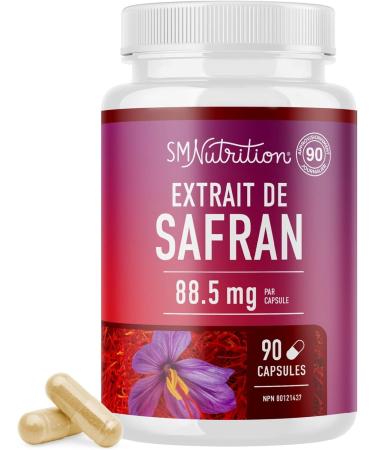 Saffron Extract Supplement 88.5mg | 90 Capsules | 100% Saffron Supplements for Men and Women | Powerful 3:1 Extract Ratio for Antioxidant Support | Gluten-Free Non-GMO Vegetarian 3rd-Party Tested - Buy Online on GoSupps.com