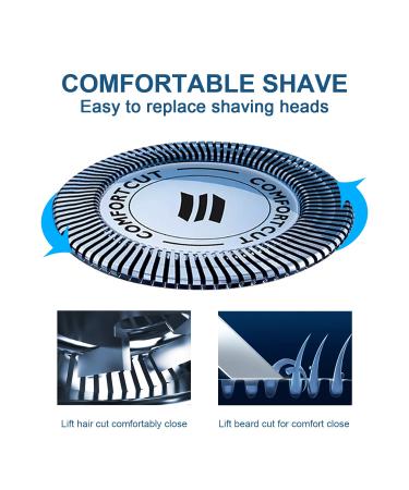 SH30 Replacement Heads for Philips Norelco Shavers - 6-Pack Compatible with Series 3000, 2000, 1000 - ComfortCut Blades for Norelco S1560 Shaver Head - Buy Online on GoSupps.com