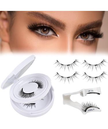 Benaewa 2 Pairs Magnetic Eyelashes with Applicator Reusable Lashes without Eyeliner No Glue Needed False Eyelash with Magnets
