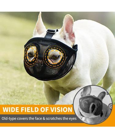 BARKLESS French Bulldog Muzzle Short Snout Dog Muzzle with Breathable Mesh for Shih Tzu and Pug Mask Frenchie Muzzle for Biting Chewing Licking Ideal for Grooming Vet Visits (XS Black) Black XS - Buy Online on GoSupps.com