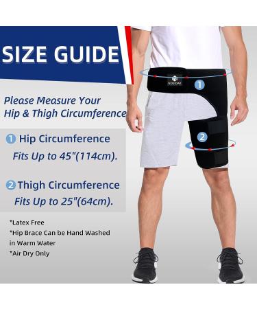 NOSIDAK Hip Brace - Sciatica Pain Relief & Thigh Compression Sleeve for SI Joint, Nerve Pain, Arthritis, Bursitis, and Muscle Strain - Buy Online on GoSupps.com
