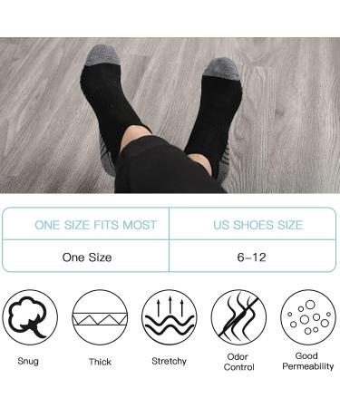COOVAN 8 Pairs Men's Ankle Socks - Athletic Running Socks with Cushion Tab, Low Cut Style - 8 Pack, Black - Buy Online on GoSupps.com