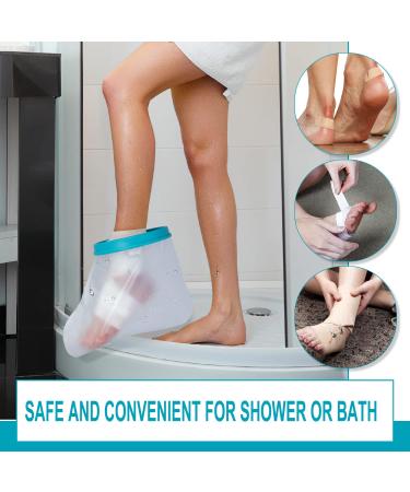 Waterproof Foot Cast Cover for Shower - Reusable Watertight Protector for Ankle, Adult Bath - No Skin Marks - Buy Online on GoSupps.com