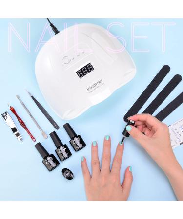JEWHITENY 36 PCS Gel Nail Polish Kit with 120W UV Nail Lamp - 33 Colors Gel Polish Set with Manicure Tools - All-In-One Nail Gel Kit - Buy Online on GoSupps.com