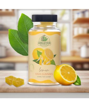 Amazing Botanicals Zesty Lemon Kava Gummies - 250mg per Gummy - Natural Sleep Aid for Relaxation & Restful Nights, Non-GMO, Vegan, Gluten-Free - 30 Gummies - Buy Online on GoSupps.com