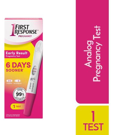 First Response Early Result - Pregnancy Test Kit - Detect Pregnancy 6 Days Sooner Than Your Missed Period - Over 99% Accurate - Analog (1 Count) Line Test 1 count (Pack of 1) - Buy Online on GoSupps.com