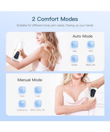 AMINZER IPL Laser Hair Removal Device with Cooling System | 999,000 Flashes | Painless Hair Remover for Women and Men | 9 Energy Levels | Face, Armpits, Legs, Arms, Bikini Line | A-white - Buy Online on GoSupps.com