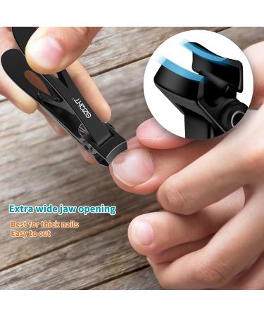 SZQHT Professional Toe Nail Clippers - Cuticle for Ingrown Fingernails - Manicure & Pedicure Kit for Elder - Thick Nails Care - Buy Online on GoSupps.com
