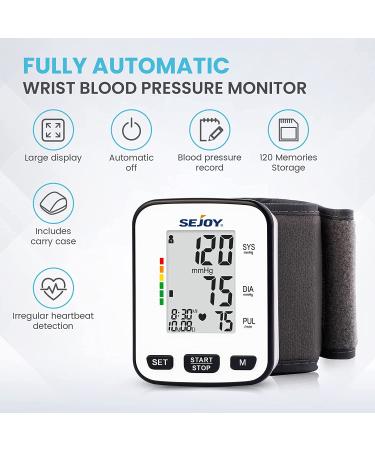 Digital Wrist Blood Pressure Monitor - Accurate Automatic BP Meter for Home Use with Large Display and Irregular Heartbeat Detection - Buy Online on GoSupps.com