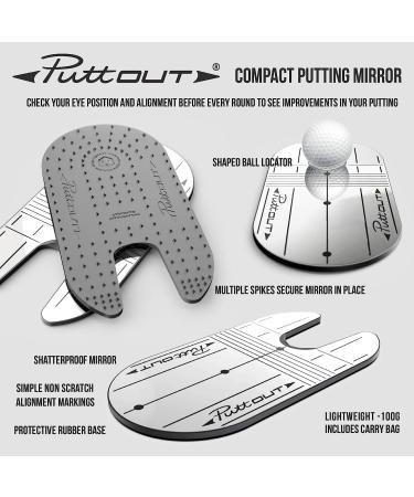 PuttOut Compact Putting Mirror - Improve Alignment & Eye Position Anywhere - Buy Online on GoSupps.com