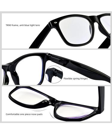 Shop Abejojo Oversized Blue Light-Blocking Reading Glasses for Women & Men - UV Protection Anti-Glare Spring Hinge - 2.75 Diopters - Buy Online on GoSupps.com