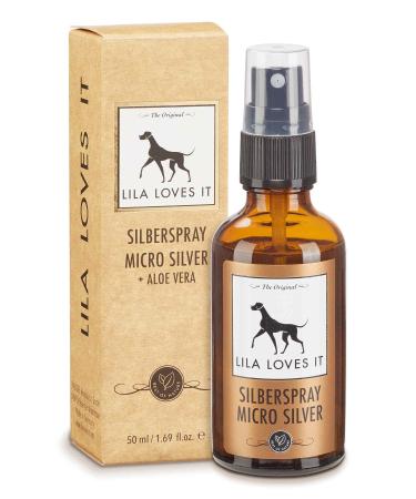 Silver spray for dogs - natural care with aloe vera and hyaluron cleaned and regenerated nano -free with microsilver silver spray by Lila Loves IT 50 ml - Buy Online on GoSupps.com