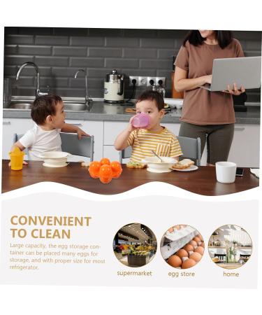 BESPORTBLE 2pcs 4-Compartment Egg Box Fridge Egg Dispenser Egg Cartons Reusable Trash Can with Cover Travel - Buy Online on GoSupps.com