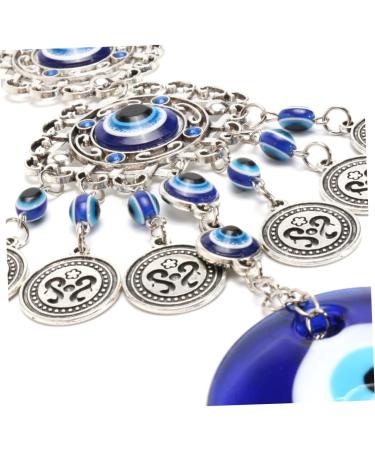 Cabilock Decor Home Ornament Delicate Glass Eye Pendant Evil Eye Bead Pendant Amulet Turkey Protection As Shown 23X5cm - Buy Online on GoSupps.com