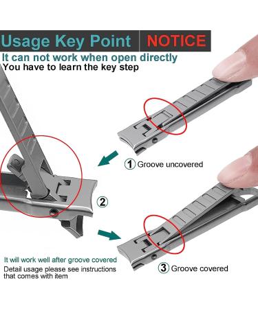 XGIZMOO Nail Clippers with Glass Nail File - Portable Folding Mini Cutter for Natural Nails | Curved Trimmer with Keychain | Wide Jaw Design | X021DB-S - Buy Online on GoSupps.com