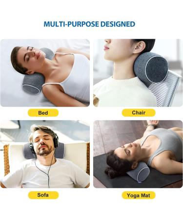 Odifit Cervical Pillow for Pain Relief | Memory Foam Neck Stretcher with Pillowcase | Neck Support Traction Relaxer for Muscle Tension & Spine Alignment - Grey - Buy Online on GoSupps.com