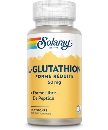 Solaray L-Glutathione 50mg | Reduced Form | Anti-Oxidant | 60 Vegetable Capsules - Buy Online on GoSupps.com