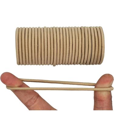 12 PCS BEIGE Elastic Hair Bands - Gentle 3mm Ponytail Holders for Women, Men, Girls, Kids - No Metal Bulk Hair Ties - Buy Online on GoSupps.com