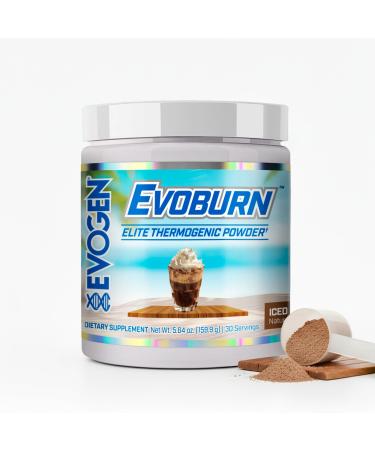 Evogen Evoburn - Thermogenic Fat Burner for Men & Women | Energy Focus & Appetite Control | Advanced Metabolism Booster Fat Burner Formula with MitoBurn & Caffeine | Iced Mocha Coffee | 30 Servings