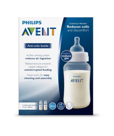 Philips Avent Anti-Colic Baby Bottle 11oz Clear (Pack of 2) - SCF406/24 - Buy Online on GoSupps.com