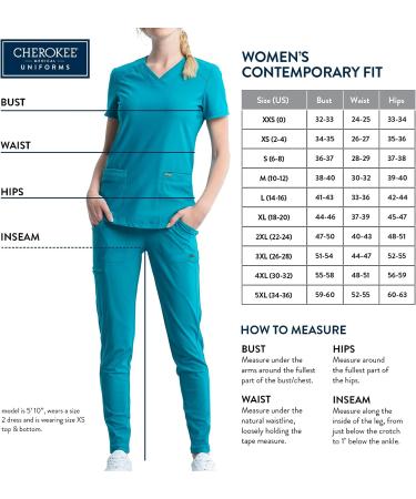 Cherokee Workwear Women's Infinity Crew Neck Scrubs Shirt - Large Navy - Buy Online on GoSupps.com