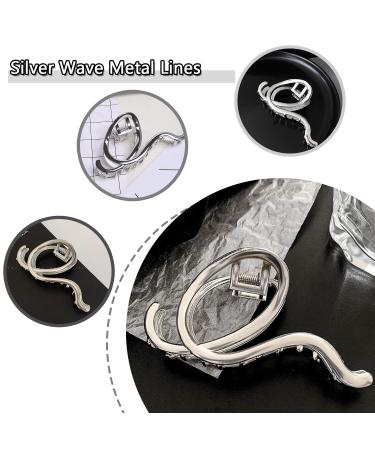 Punk Style Metal Silver Hair Claw Barrette - Irregular Hair Clip for Women, Hair Accessory 1Pcs - Buy Online on GoSupps.com