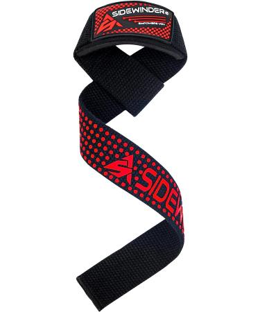 Sidewinder Weightlifting Straps - Gym Fitness Training Hand Bar Wrist Support for Deadlifts and Bodybuilding - Black - Buy Online on GoSupps.com