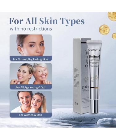 Retinol Under Eye Cream - Cream for Men & Women, Dark Circles, Puffiness & Wrinkles, Anti-Aging Eye Cream for Fine Lines, 0.7 Fl Oz 0.7 Fl Oz (Pack of 1) - Buy Online on GoSupps.com