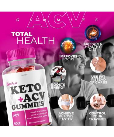 Pro Fast Keto Gummies with Apple Cider Vinegar - Weight Loss Aid - 60 Gummies - Buy Online on GoSupps.com