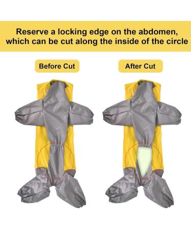 Waterproof Dog Raincoat with Hood - Lightweight Yellow Rain Jacket for Medium & Large Dogs | Perfect for Playgrounds & Vacations - Buy Online on GoSupps.com