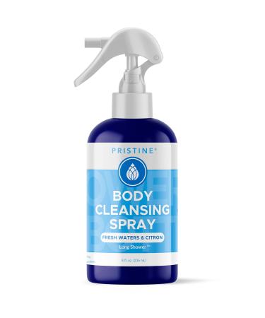 PRISTINE Body Cleansing Spray  No-Rinse Body Wash  Body Spray  Body Mist  Cleaning Quick Shower Body Wipe Alternative  Moisturize Skin  Freshen Up - Fresh Waters & Citron