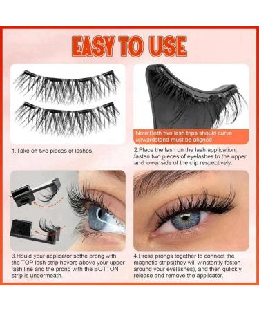 Magnetic Eyelashes Natural Look Reusable Magnetic Eyelashes Kit with Applicator Magnetic Eyelashes without Eyeliner Magnetic Lashes Natural Magnetic Eyelashes 3D Magnetic Eyelashes No Glue Needed - Buy Online on GoSupps.com