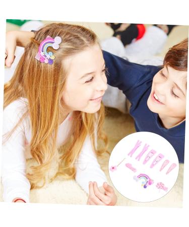 minkissy Accessories Children's Rainbow Hair Clips rainbow hair accessories Kids hair clip kids easter Gair clip lollipop hair clip bunny hairpin sponge flower hair girl - Buy Online on GoSupps.com