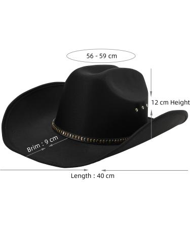 Pro Celia Felt Black Knit Cowboy Hat - Western Cowgirl Men's Style - Buy Online on GoSupps.com