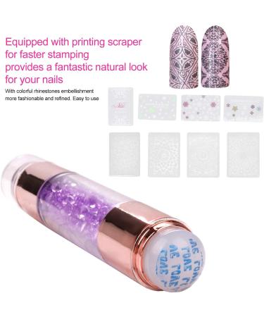 4 Sets Manicure Stamper Kit Double Ended Silicone Colorful Manicure Stamp Pen Nail Art Printing Tool with Stamping Plate for Nail Salon Home - Buy Online on GoSupps.com