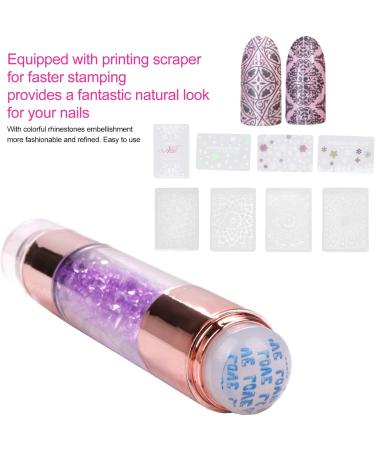 Manicure Stamper Kit 4Sets Manicure Art Stampers Silicone Stamp Pens Double Ended with Nail Seal Plate Manicure Stamp Pen Set for Home Nail Salon Manicure Tools - Buy Online on GoSupps.com