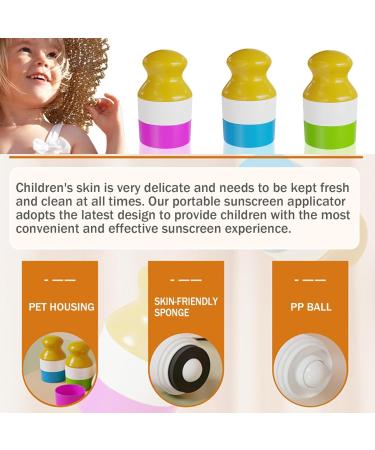 Refillable Roll on Sponge Sunscreen Applicator Suncream and Lotion Applicator for Women & Kids Portable Suncream Applicator for Travel (Pink) - Buy Online on GoSupps.com