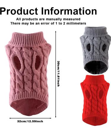 Nizirioo 3-Piece Dog Sweater Set | Warm Knitted Turtleneck for Small Dogs & Cats | Winter Pet Coat - Shop Now! - Buy Online on GoSupps.com