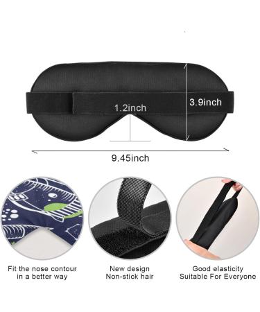 Light Blocking Sleep Mask - Hand Drawn Rockets & Planets Eye Cover for Travel & Naps - Adjustable Soft Blindfold for Men & Women - Buy Online on GoSupps.com