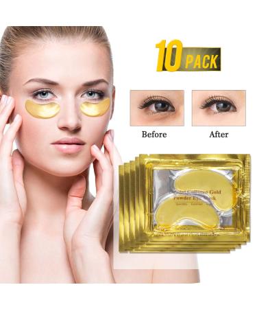 24K Collagen Eye Mask - Premium Anti-Aging & Moisturizing Treatment for Dark Circles Eye Bags & Fine Lines (10 Pairs) - Buy Online on GoSupps.com