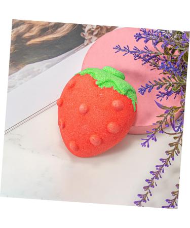 4pcs Strawberry Bath Ball - Natural Foaming Bath Salt with Essential Oils | Cute & Relaxing Bathing Experience - Buy Online on GoSupps.com